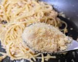 ツナと玉ねぎのワンパンカルボナーラ作り方10写真