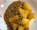じゃがいもと豚ひき肉の甘辛炒め作り方5写真