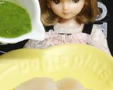 リカちゃん♡冷製前菜？ホタテ紫蘇ベーゼ作り方4写真