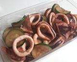 いかとズッキーニのにんにくオイスター炒め作り方4写真