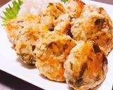隠し味はケチャップ^^梅しそつくね作り方8写真