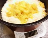 離乳食★初期〜麩とりんごのミルク粥♡作り方2写真