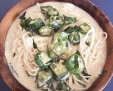 パパッとランチ☆オクラと大葉の豆乳素麺作り方3写真