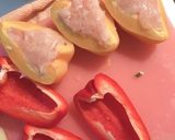 カラフルパプリカの鶏胸肉詰めonチーズ★作り方1写真
