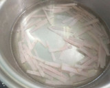 白だしでつるむらさきとベーコンのスープ作り方4写真