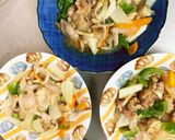 レンジ大根豚こま中華風焼そば味青椒肉絲風作り方15写真
