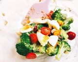 半熟卵とブロッコリーのごまマヨサラダ作り方5写真