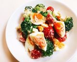 半熟卵とブロッコリーのごまマヨサラダ作り方6写真