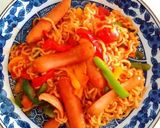 辛ラーメンで作るナポリタン作り方8写真