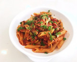 プッタネスカ　ツナとトマトの娼婦風パスタ作り方6写真