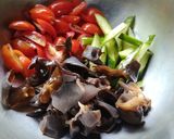 黒きくらげとトマトの中華風サラダ作り方5写真