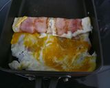 お弁当にベーコンエッグ作り方4写真