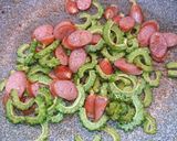 ゴーヤとウインナーのマヨ塩こしょう炒め作り方2写真