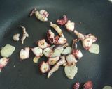 たこと青梗菜のオイスターソース焼きそば作り方4写真