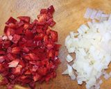 鶏ももにピーマンとにんにくの甘酢ステーキ作り方1写真