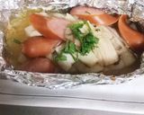 ♪白身魚のホイル蒸しウインナーのせ♪作り方5写真