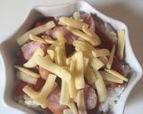 簡単朝ご飯!ピザソースご飯でピザドリア♡作り方4写真