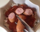 簡単朝ご飯!ピザソースご飯でピザドリア♡作り方3写真