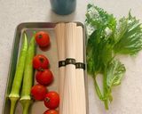 夏野菜でぶっかけそうめん作り方1写真
