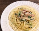 ベーコンとほうれん草のカルボナーラ作り方7写真