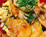 簡単！ふわっと♡鶏ささみの照りたま丼作り方10写真