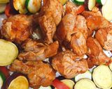 ピリ辛チキンウイングのグリル野菜添え作り方8写真