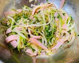 モヤシと豆苗とハムのナムル作り方4写真