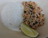鶏ひき肉とバジルのエスニック炒め作り方6写真