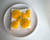インスタ映え　オレンジ生クリームトースト作り方4写真
