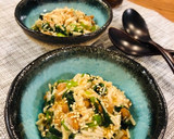 つるむらさきとエノキの納豆和え♡作り方4写真