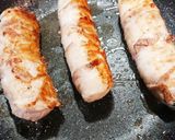 【串にさしたらお祭り気分】肉巻きおにぎり作り方6写真