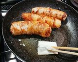 【串にさしたらお祭り気分】肉巻きおにぎり作り方8写真
