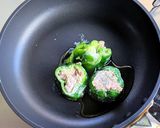 餃子の具でピーマンの肉詰め作り方6写真