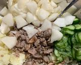 おかずになるピリ辛味噌だれ梨ポテサラ作り方14写真