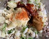 おかずになるピリ辛味噌だれ梨ポテサラ作り方15写真