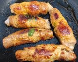 超簡単☆たくあんと大葉の肉巻き☆作り方4写真