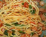 ウインナーといんげんのナポリタン風パスタ作り方5写真
