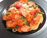 ウインナーといんげんのナポリタン風パスタ作り方6写真