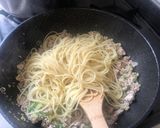 鶏ひき肉と葱のパスタ作り方10写真