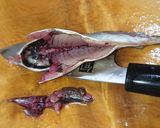 あじご（豆あじ）の唐揚げピーマンのせ作り方1写真