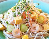 にぎやかサラダ蕎麦と梅風味の豆腐だれ♪作り方3写真