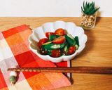 オクラ、プチトマト、きゅうりの麺つゆ和え作り方5写真