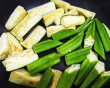 ナスとオクラのゴマ味噌マヨ炒め作り方4写真