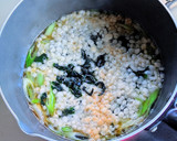 長ネギとわかめ・揚げ玉の味噌汁作り方4写真