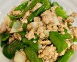 ピーマンと玉ねぎの中華肉そぼろ炒め作り方3写真