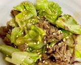 キャベツの牛肉の中華風焼肉炒め作り方3写真