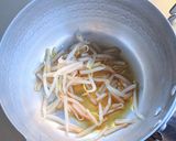 鶏の唐揚げ もやしニラ玉 & 丼作り方4写真