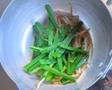 鶏の唐揚げ もやしニラ玉 & 丼作り方5写真