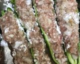 万願寺唐辛子と福耳唐辛子の肉詰めグリル作り方3写真