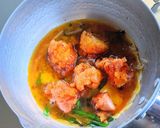 鶏の唐揚げ もやしニラ玉 & 丼作り方7写真